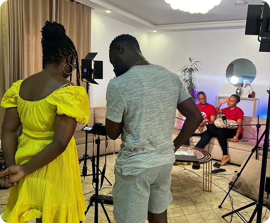 Bagz Media production team at work during a creative shoot